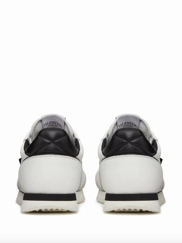 Valentino Garavani Stud Around Low-Top Trainer in Calfskin and Nappa Leather