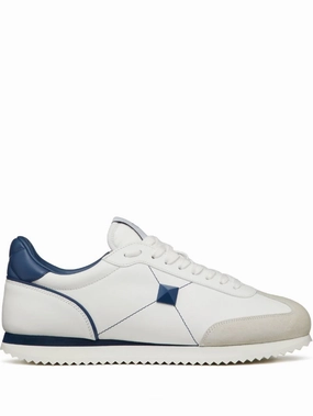 Valentino Garavani Stud Around Low-Top Trainer in Calfskin and Nappa Leather Mens Shoes online flash sale