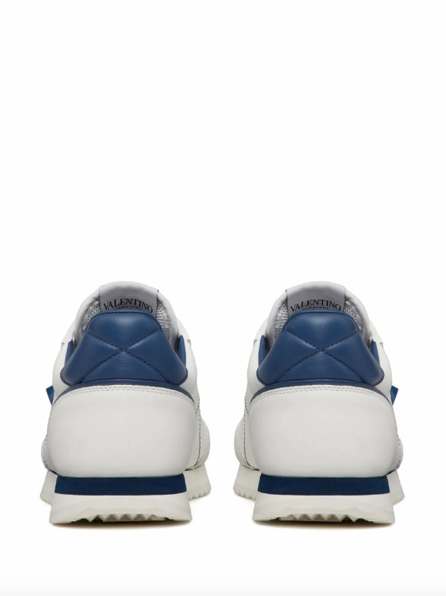 Valentino Garavani Stud Around Low-Top Trainer in Calfskin and Nappa Leather