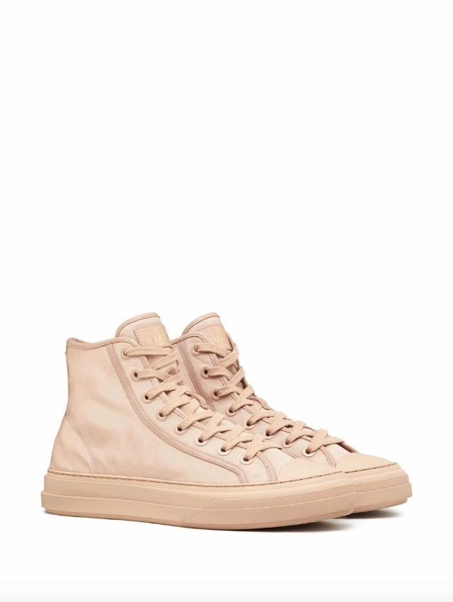 Valentino Garavani totaloop nylon and leather high-top sneaker