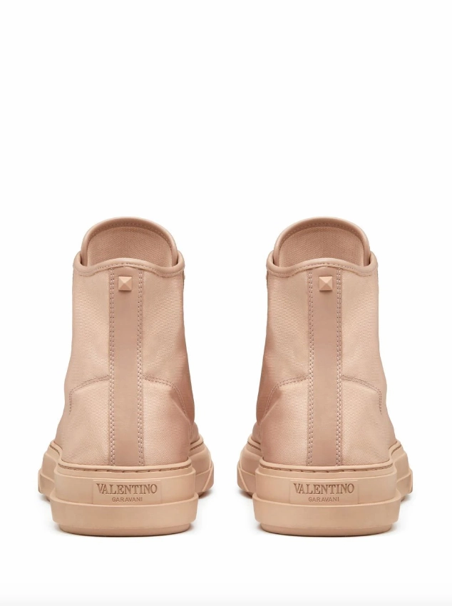 Valentino Garavani totaloop nylon and leather high-top sneaker