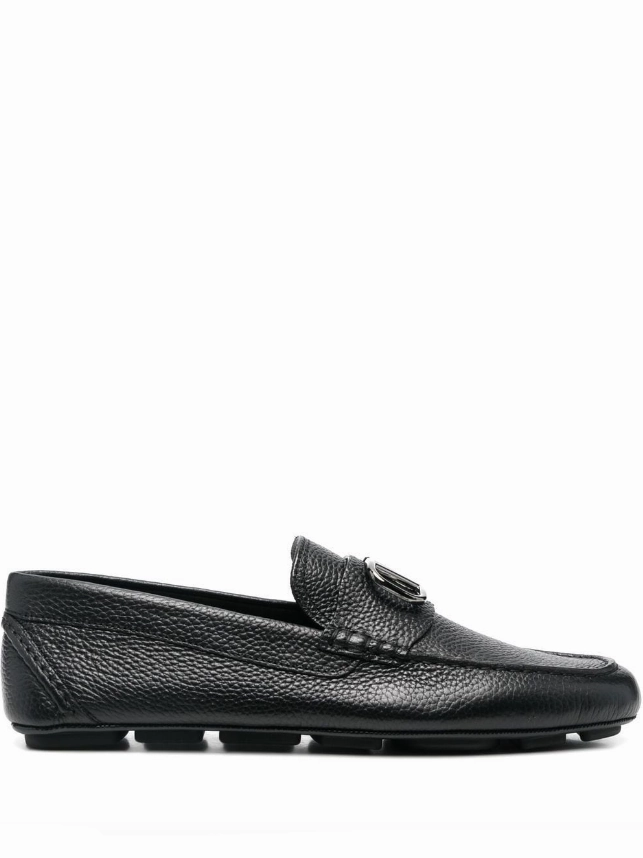 Valentino Garavani VLOGO leather loafers Mens Shoes online flash sale