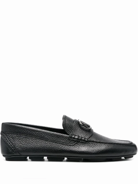 Valentino Garavani VLOGO leather loafers Mens Shoes online flash sale