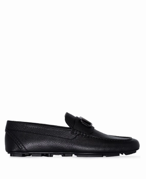 Valentino Garavani VLogo leather loafers Mens Shoes online flash sale