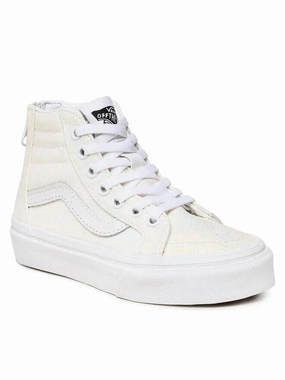Vans Sk8-Hi Zip VN0005VSWHT Little Kid Girls Glitter White Lifestyle Shoes ZPO17 Girls Athletic Shoes on sale