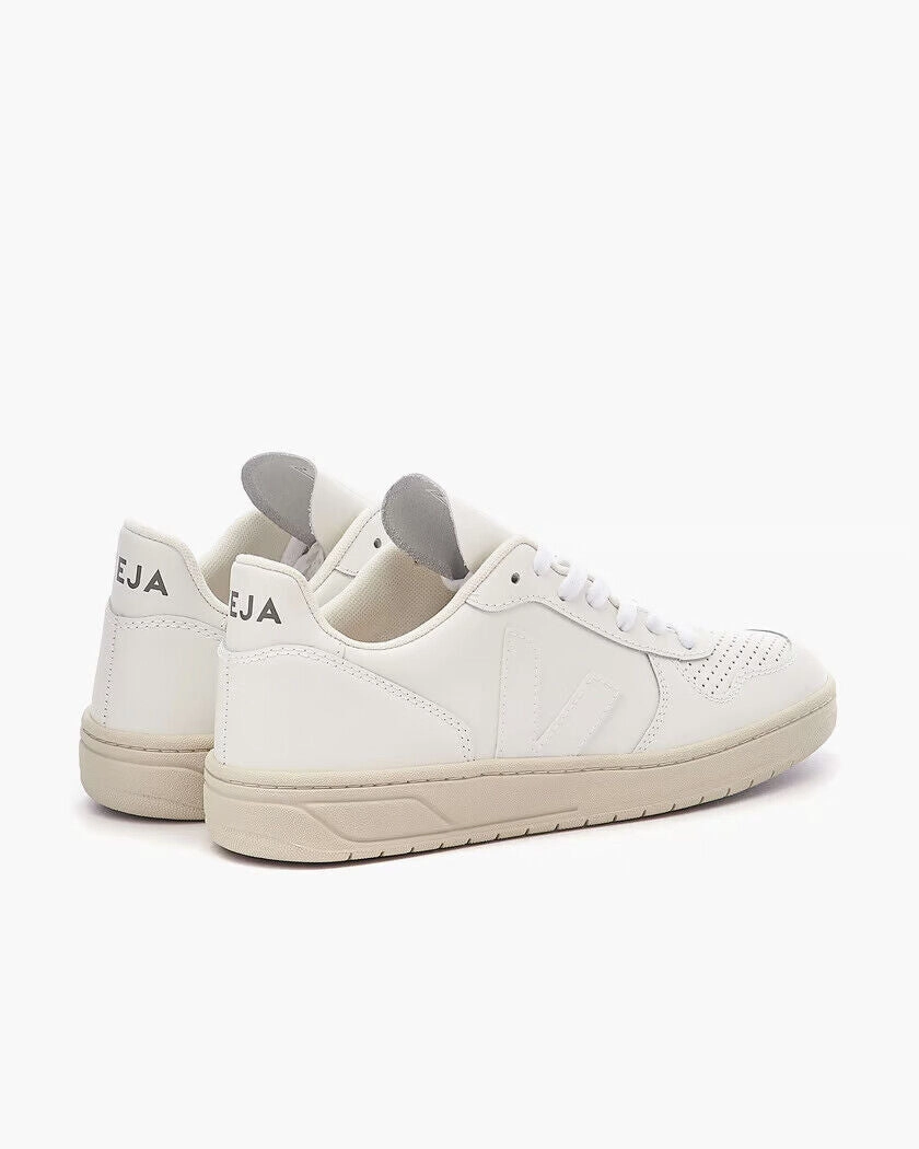 Veja V-10 VX0201270A Sneakers Women's White Leather Low Top Comfort Casual Shoes