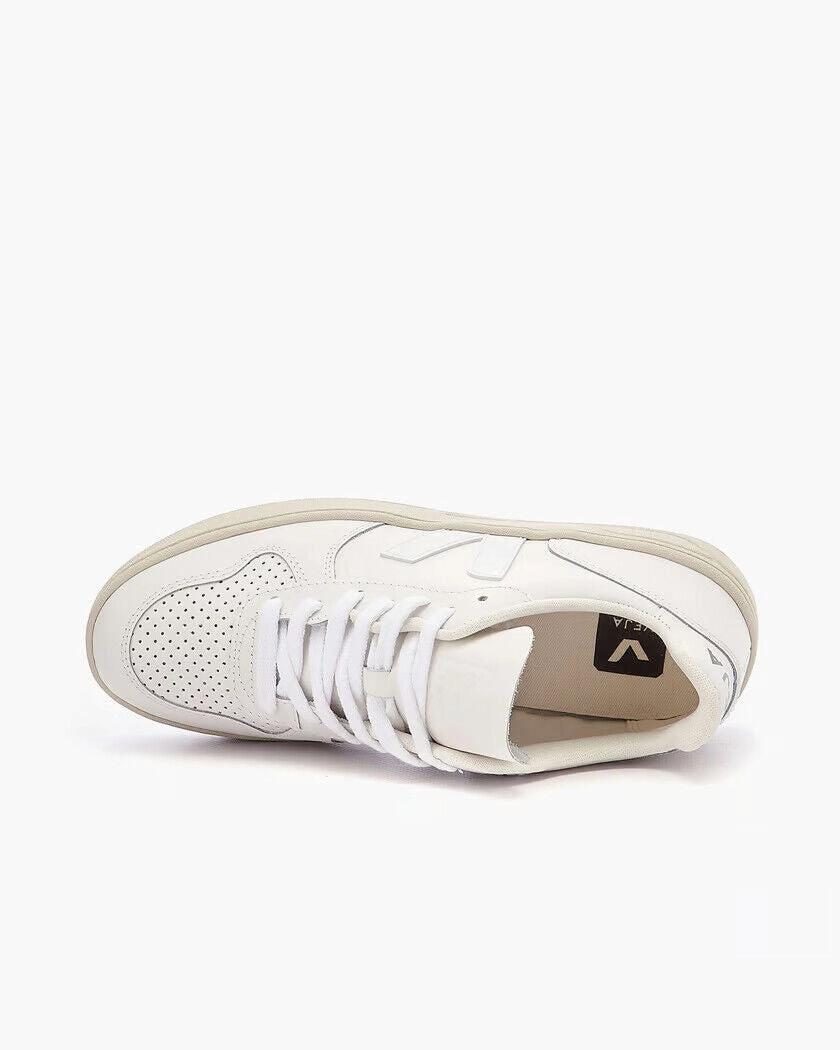 Veja V-10 VX0201270A Sneakers Women's White Leather Low Top Comfort Casual Shoes