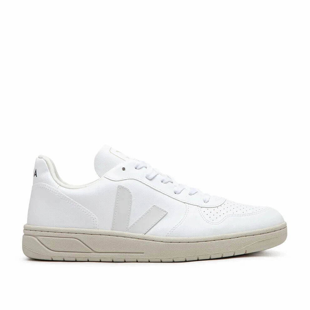 Veja V-10 VX0702892B Sneaker Men's EU 43 White Lace Up Comfort Trainer Shoes