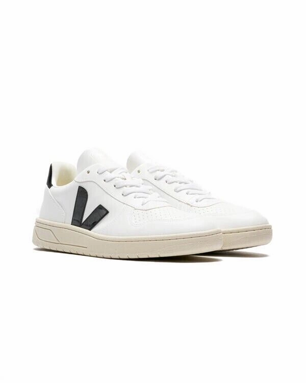 Veja V-10 VX0702901B Sneaker Men's White Black Leather Comfort Casual Shoes Mens Athletic Shoes clearance sale