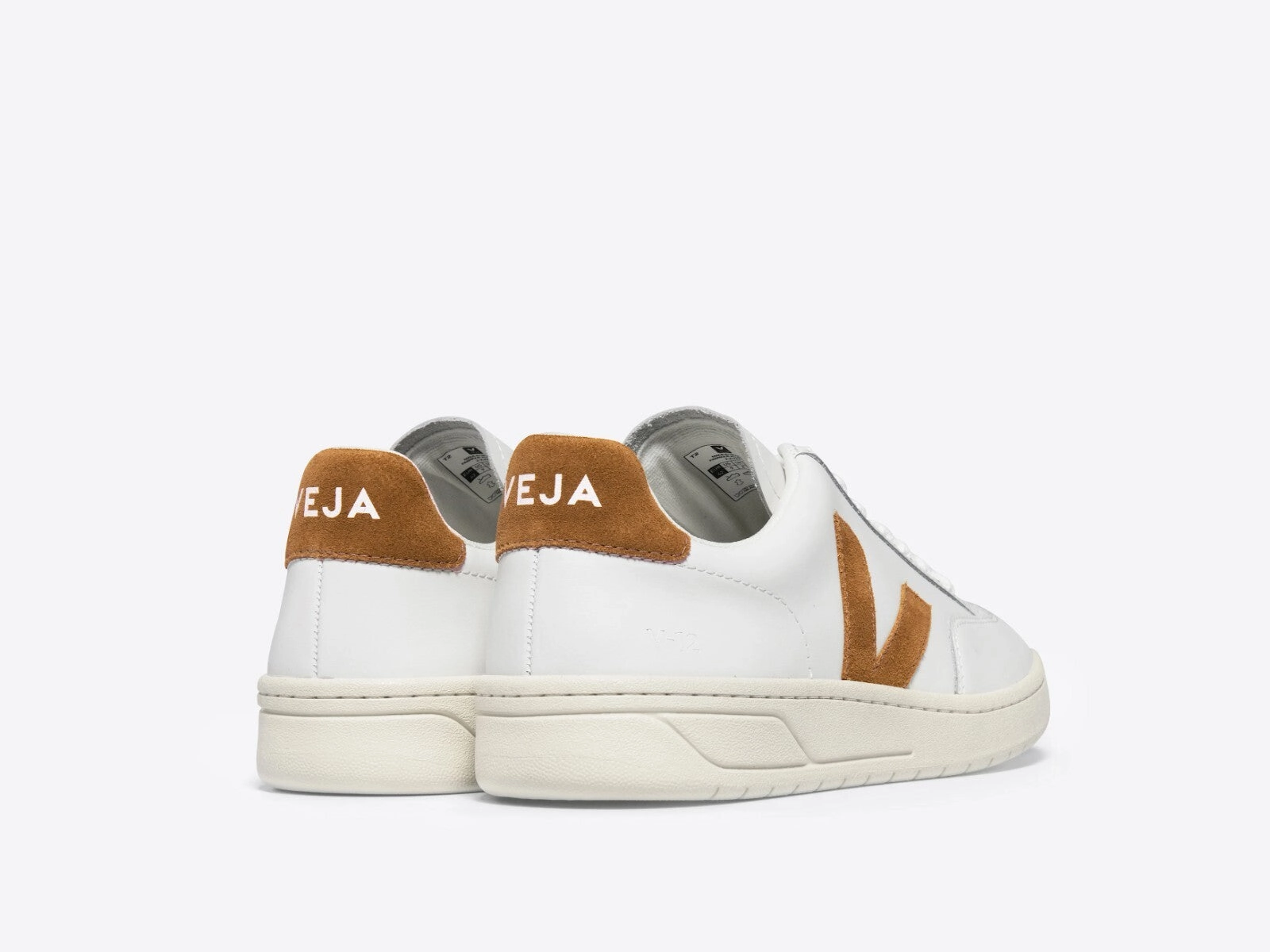 Veja V-12 XD022322 Sneakers Women's US 10 White Leather Lifestyle Shoes KHD2151