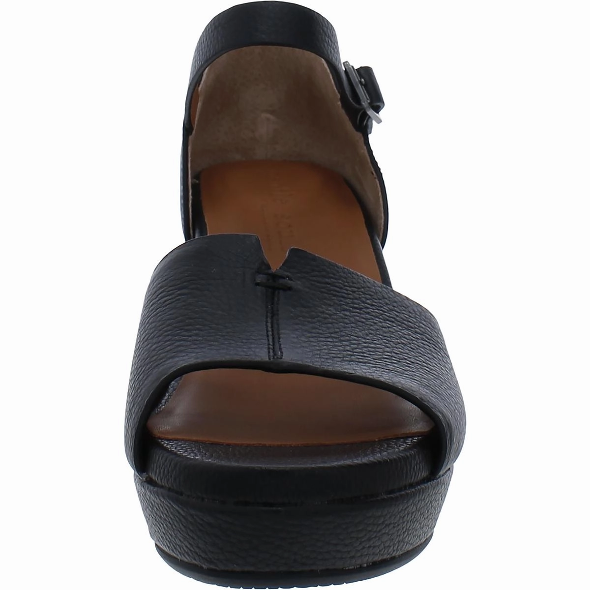 Vera Womens Leather Peep-Toe Platform Sandals