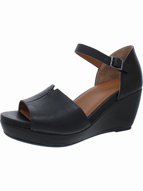 Vera Womens Leather Peep-Toe Platform Sandals Stylish Womens Sandals for less