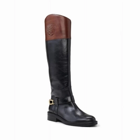 Vince Camuto Amanyir Boots Women's US 7 Black Leather Knee-High Riding ZPO3524 Womens Boot Deals Today