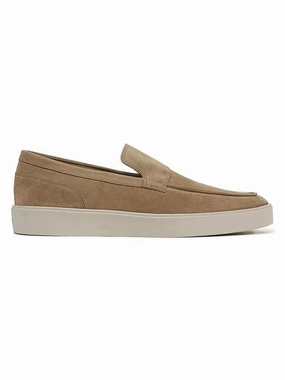 Vince Toren Loafers Men's US 7 New Camel Leather Slip-On Casual Shoes KHD1225 Mens Athletic Shoes clearance sale