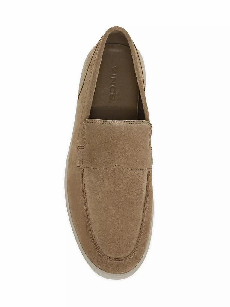 Vince Toren Loafers Men's US 7 New Camel Leather Slip-On Casual Shoes KHD1225
