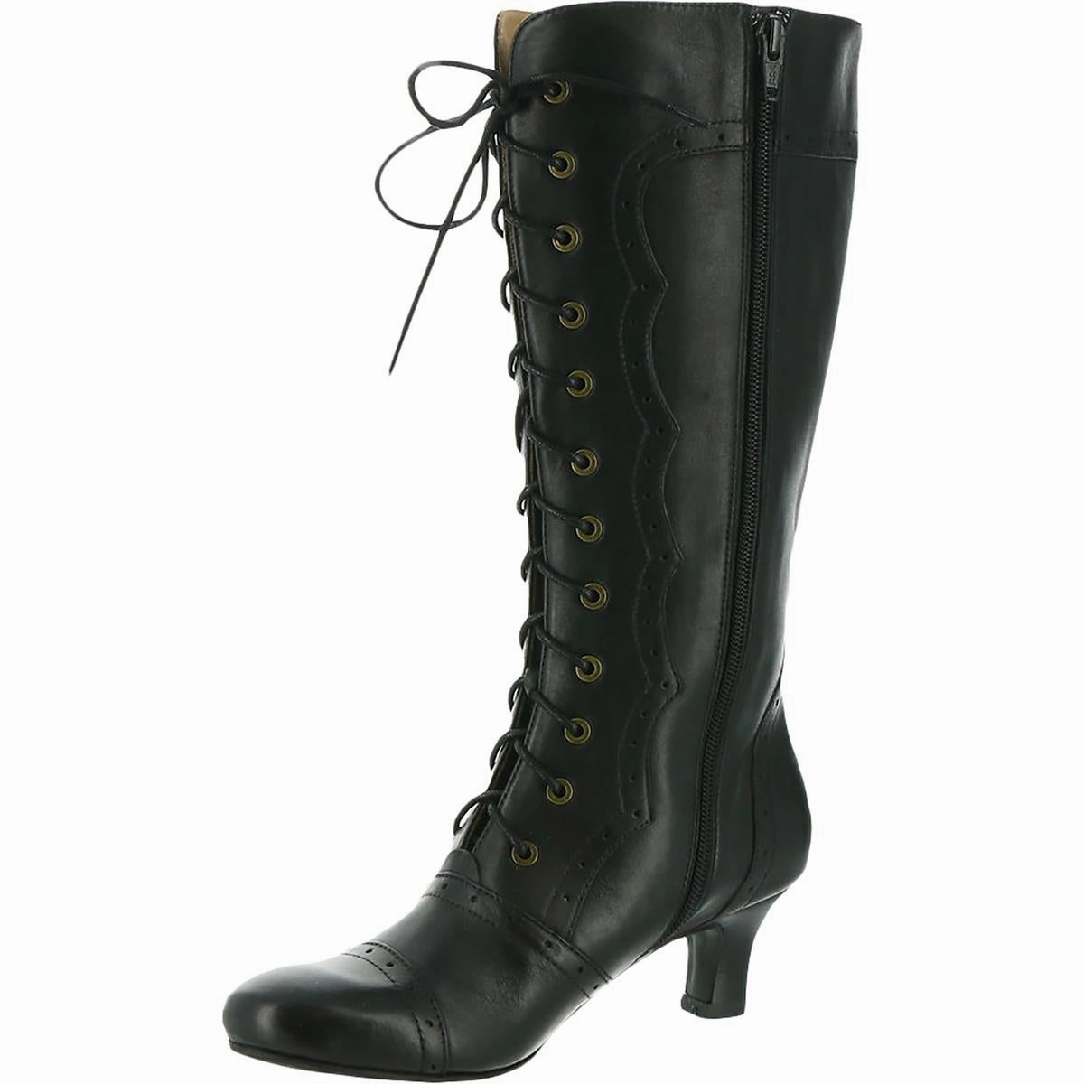 Vintage Womens Leather Tall Knee-High Boots
