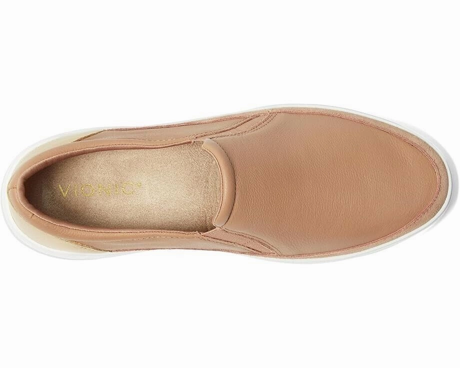 Vionic Kearny I8680L1200 Sneaker Women's 10 Brown Leather Platform Shoes KHD1470