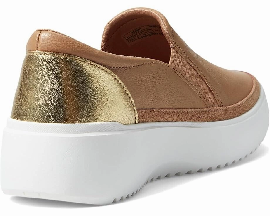 Vionic Kearny I8680L1200 Sneaker Women's 10 Brown Leather Platform Shoes KHD1470