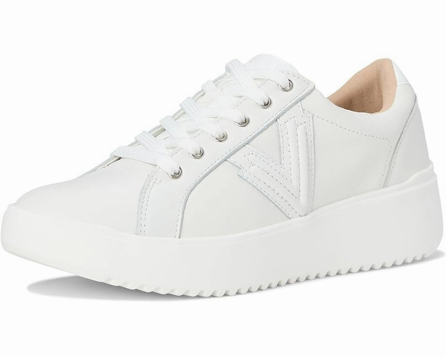 Vionic Kearny Sneakers Women's US 10 White Leather Lace-Up Casual Shoes KHD2516