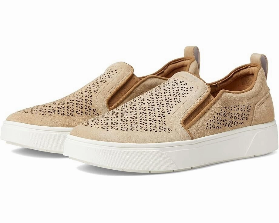 Vionic Kimmie I4686L1-200 Sneakers Women's 9 Tan Perforated Slip On Shoes FZP203 (Beige,9) Womens Athletic Footwear online shop