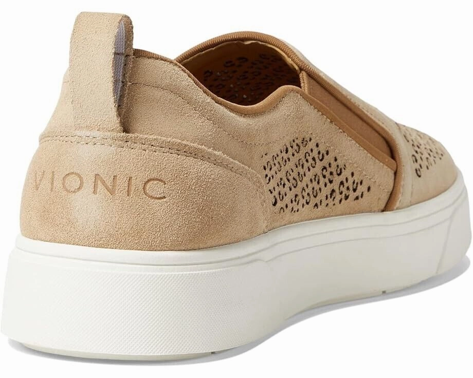 Vionic Kimmie I4686L1-200 Sneakers Women's 9 Tan Perforated Slip On Shoes FZP203 (Beige,9)