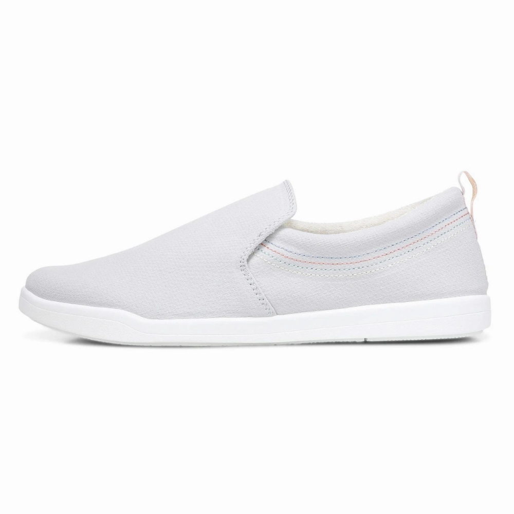 Vionic Marshall H9367F1020 Sneakers Women's 8 Gray Canvas Slip-On Shoes KHD2108