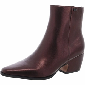 Vivian Womens Leather Zipper Ankle Boots Sale on Womens Trendy Boots
