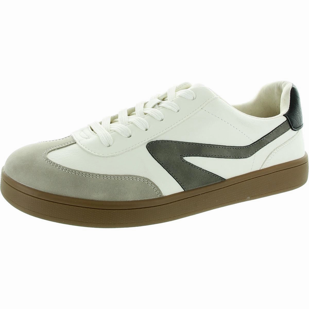 Voyage Womens Lace-Up Faux Leather Skate Shoes