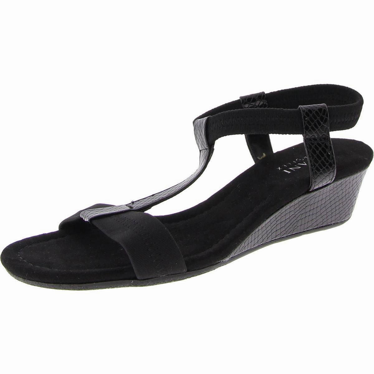 Voyage Womens Mixed Media Wedge Sandals