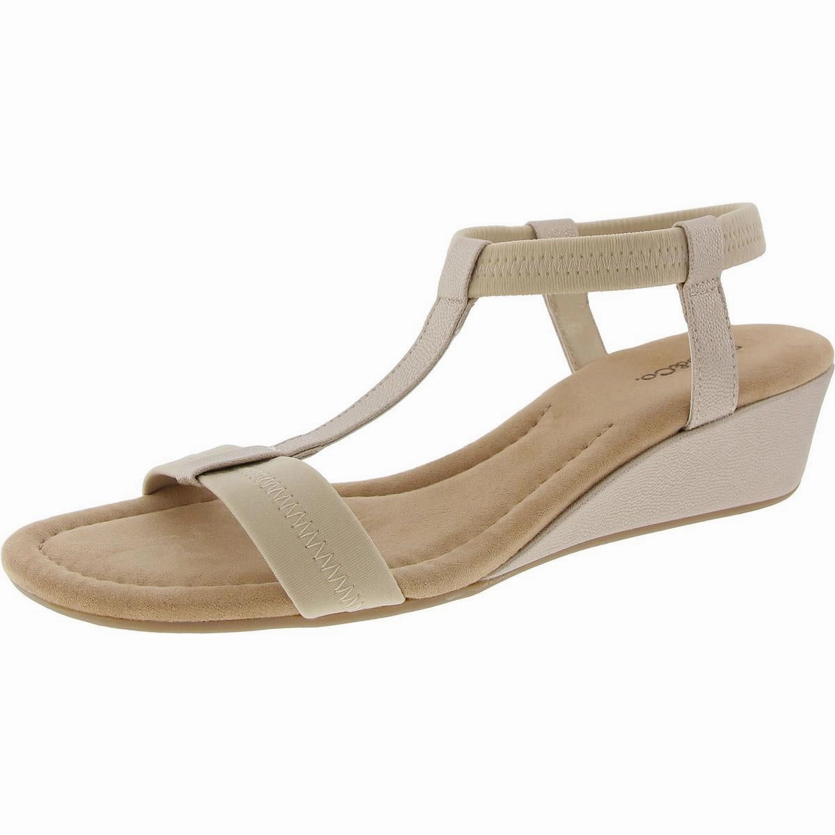 Voyage Womens Mixed Media Wedge Sandals