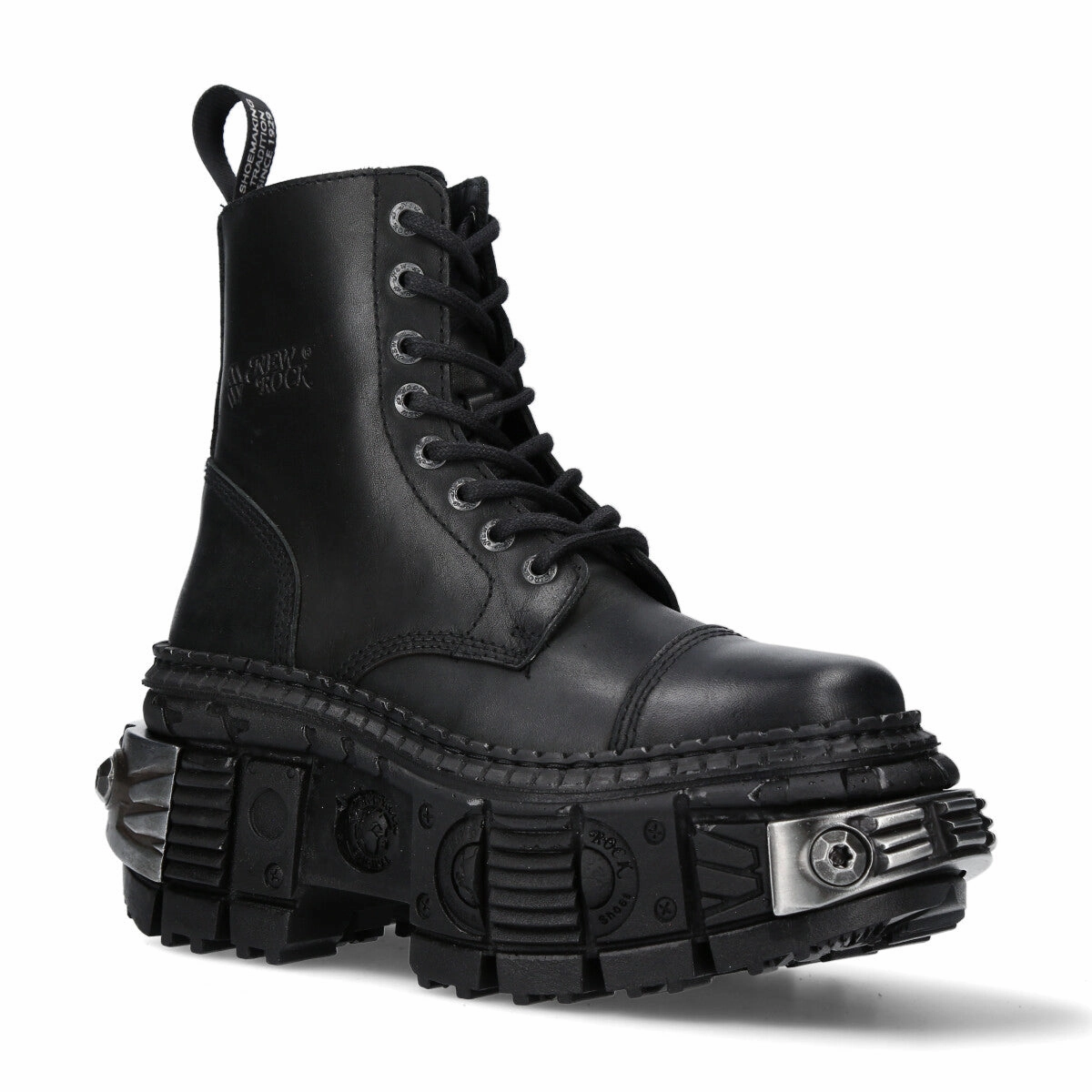 WALL083C-S4 Boots Leather Platform Gothic