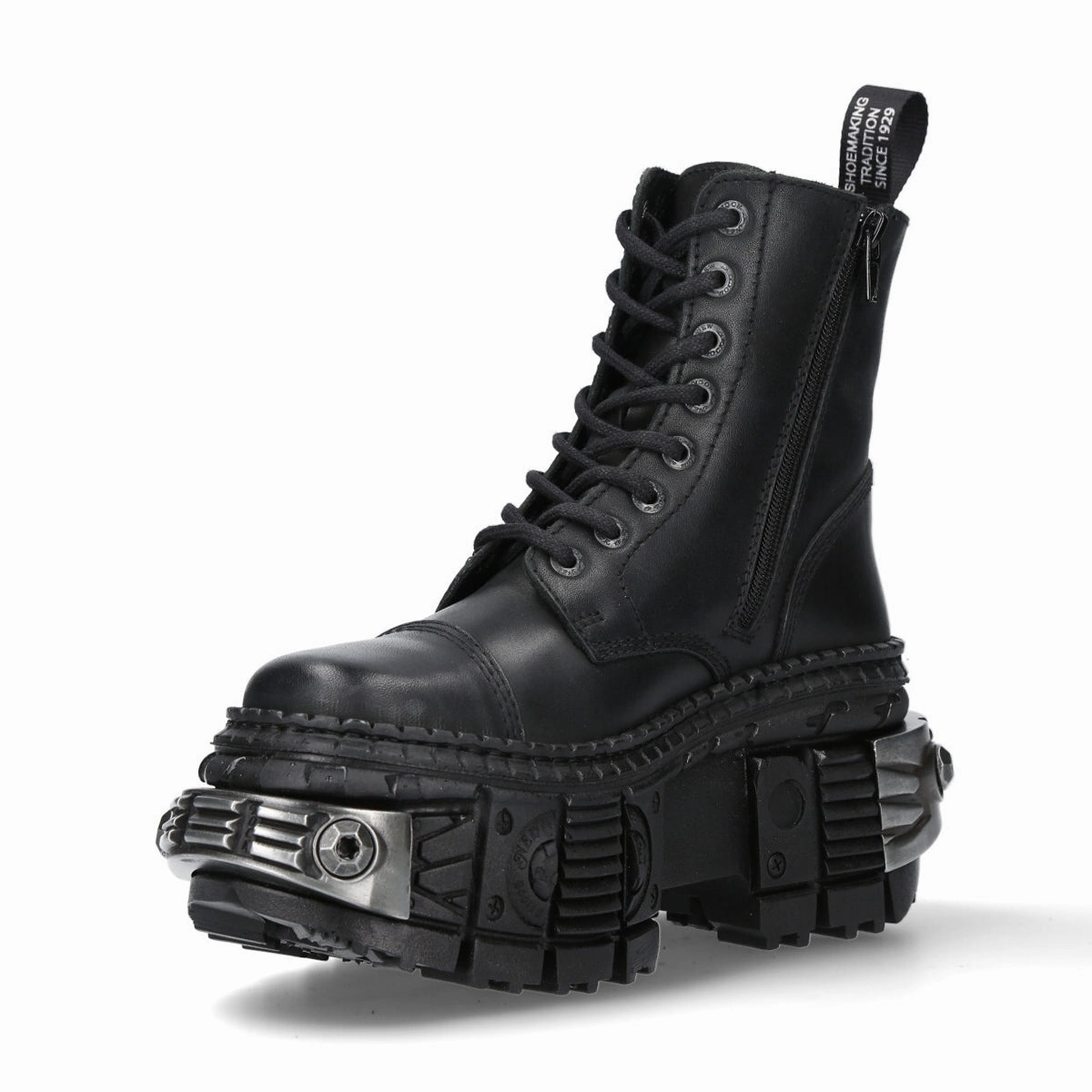 WALL083C-S4 Boots Leather Platform Gothic