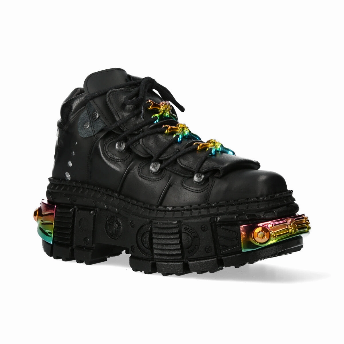 WALL106-S23 Boots Leather Platform Gothic