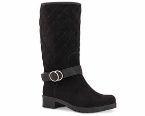 Waterproof Quilted Boots In Black Womens Winter & Rain Boots online