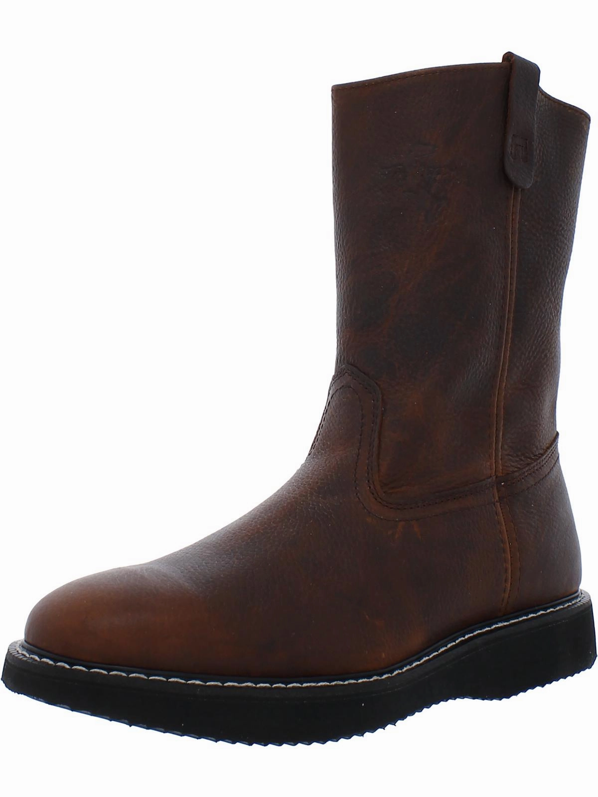 Wellington Mens Leather Mid Calf Work Boots