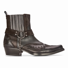 Western Cowboy Real Leather Pointed Boots Sale on Mens Chukka Footwear