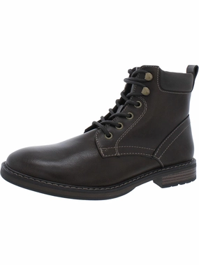 Westin Mens Faux Leather Lace-Up Ankle Boots Mens Chukka Boots outlet deals