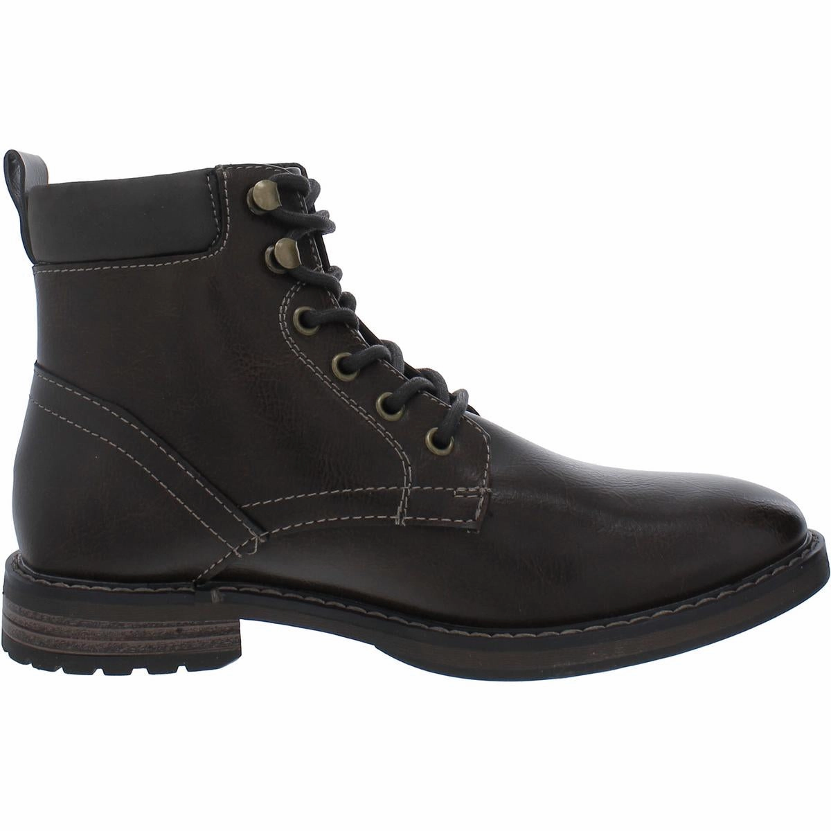 Westin Mens Faux Leather Lace-Up Ankle Boots