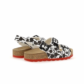 White Mickey Mouse Red Sole Sandals Discount Girls Shoes with deals