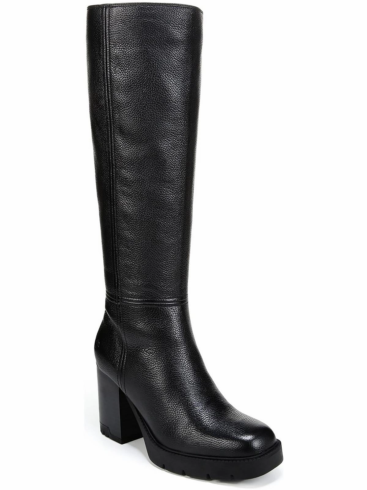 Willow  Womens Faux Leather Block Heel Mid-Calf Boots Affordable Womens Boots online