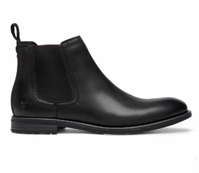 Windsorsmith Black Leather Chelsea Ankle Boots - Sergio Mens Chukka Boots outlet deals
