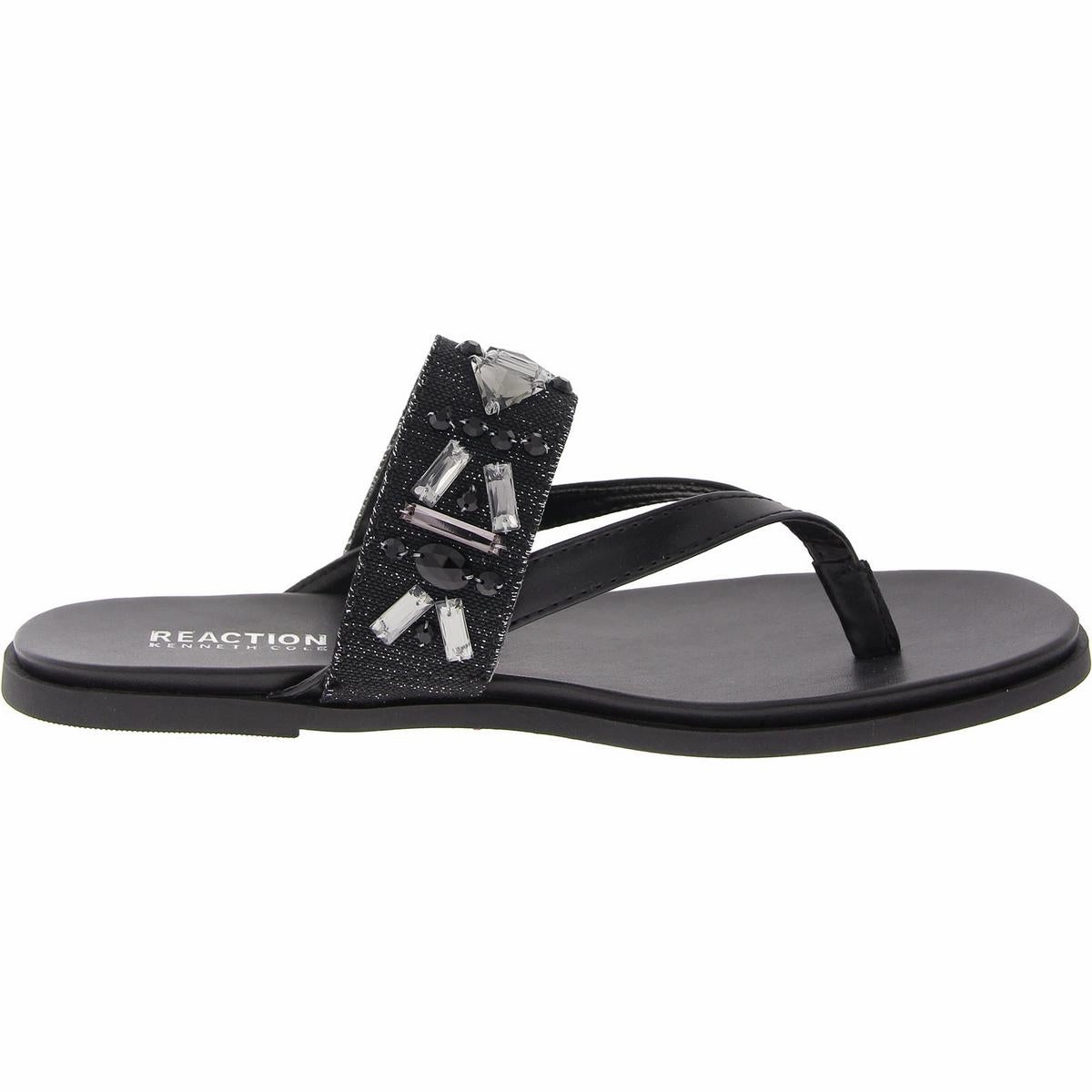 Winni Womens Metallic Embellished Thong Sandals