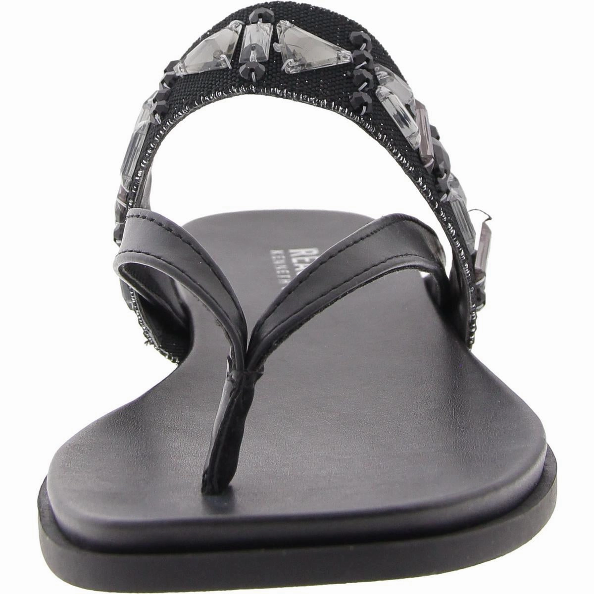 Winni Womens Metallic Embellished Thong Sandals