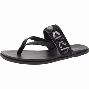 Winni Womens Metallic Embellished Thong Sandals Womens Sandals discount online