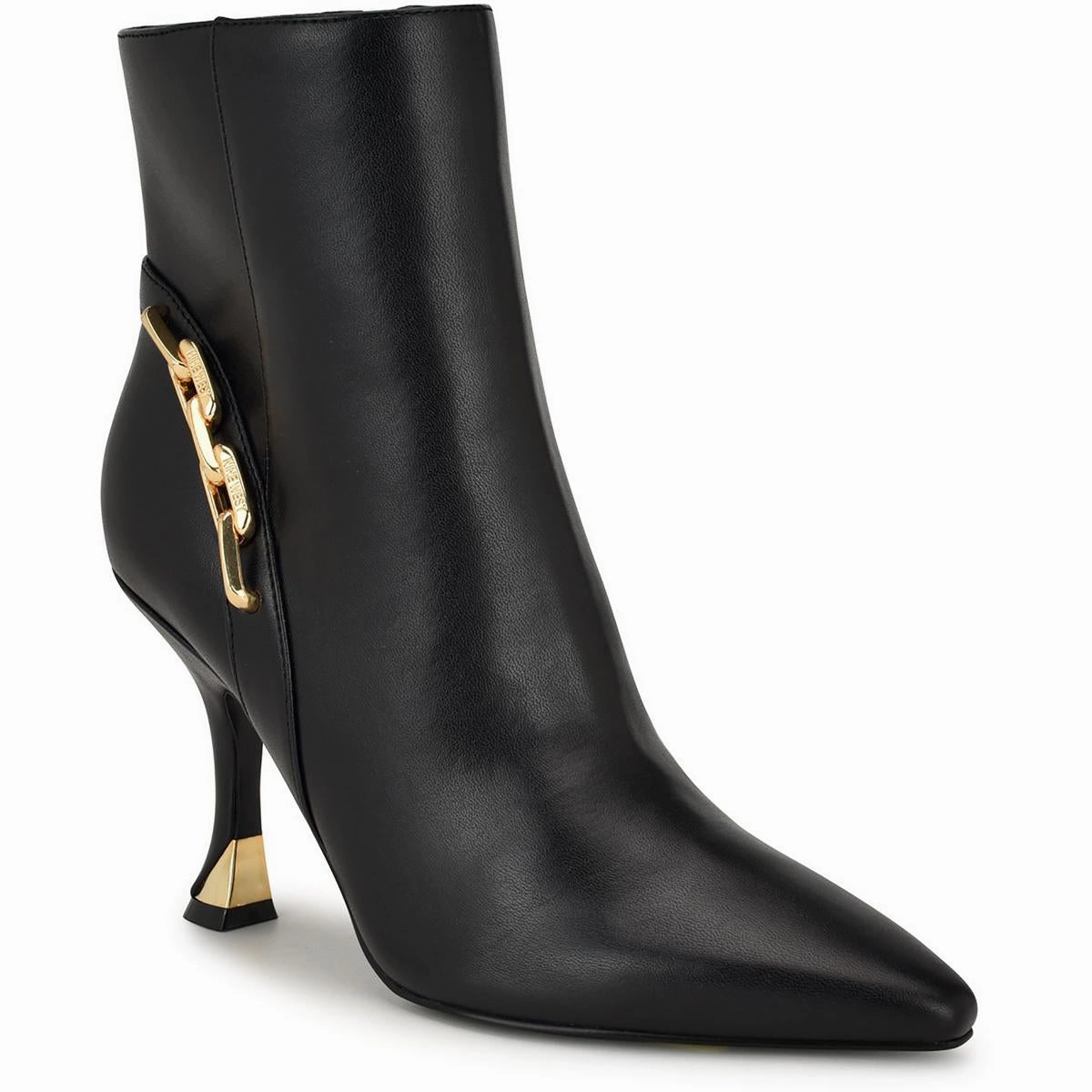 WNCHAINE3 Womens Chain Manmade Ankle Boots