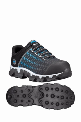 Women' S Powertrain Safety Toe Slip-On Work Shoe - Medium Width In Black/blue Affordable Womens Boots online