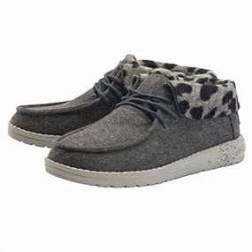 Women Britt Ankle Shoes In Grey Cheetah Womens Winter & Rain Boots online