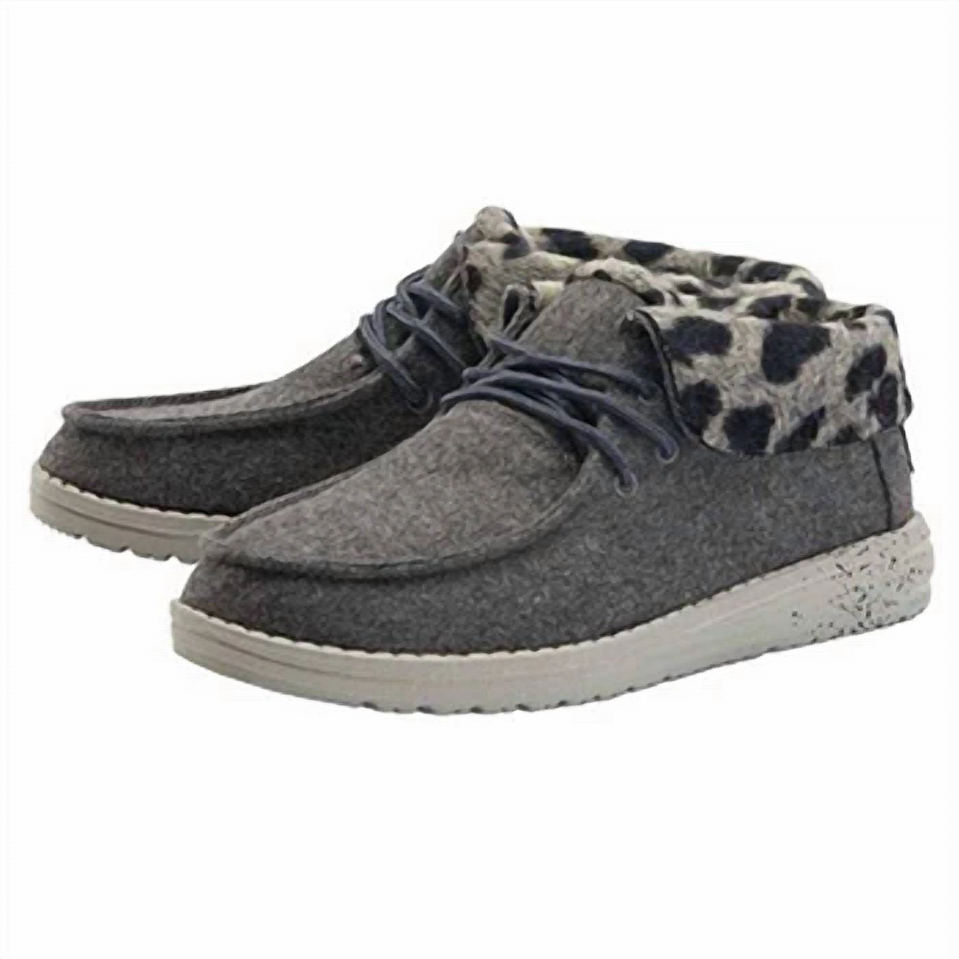 Women Britt Ankle Shoes In Grey Cheetah Womens Winter & Rain Boots online