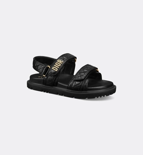 Women Dioract Quilted Cannage Sandals In Black Womens Slip-On Sandals clearance