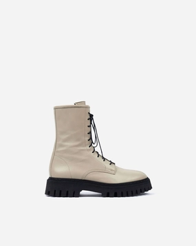 Women Kosmic Lace-Up Boots In Beige Womens Winter Boots promo deal